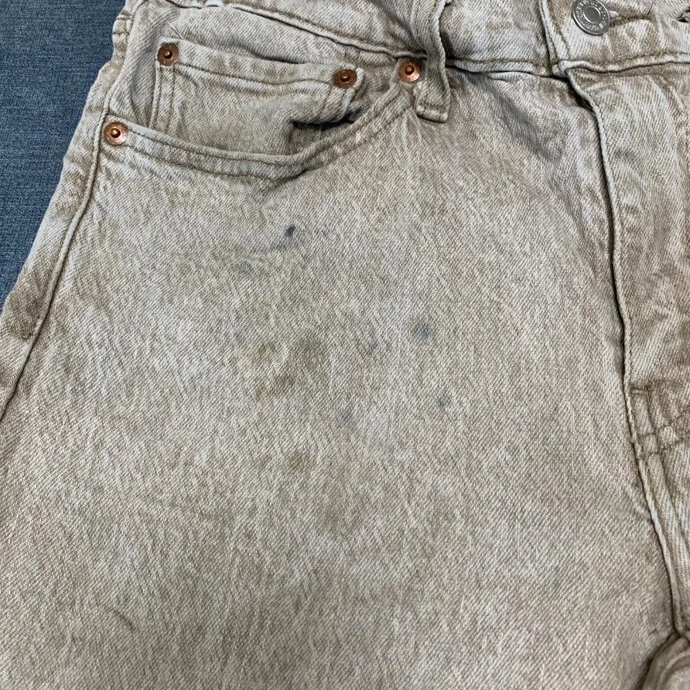 Levi's 512 Jeans Mens 31x30 Beige Denim Cotton Slim Fit Mid Rise Tapered Leg